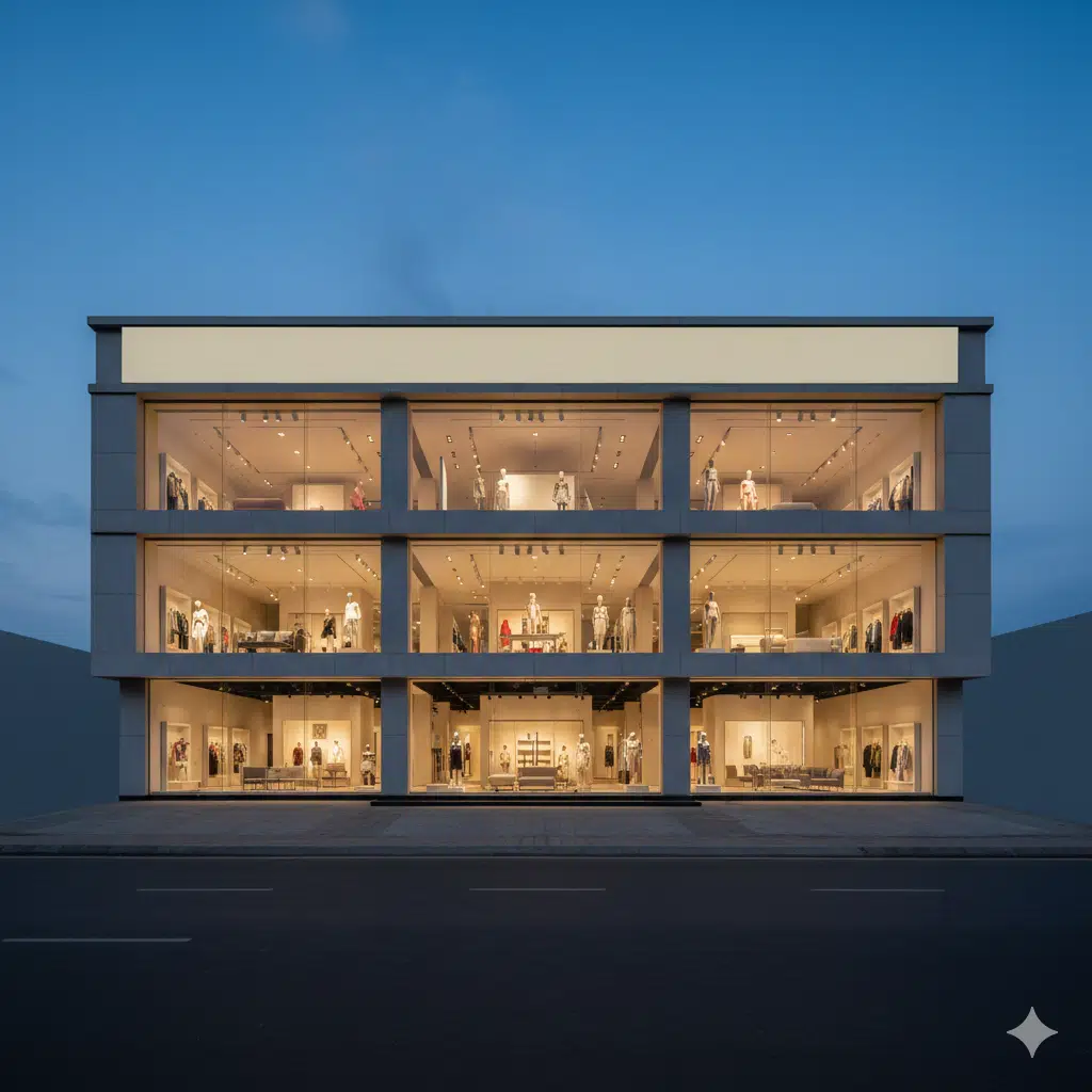 Retail showroom construction